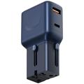 Energea TravelGo Adapter 35 - US, UK, AU, EU, PD 35W - Bleu