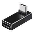 Adaptateur USB-C à 90 degrés Enkay ENK-AT133 avec prise en charge 4K - 40 Gbit/s/240 W - Noir