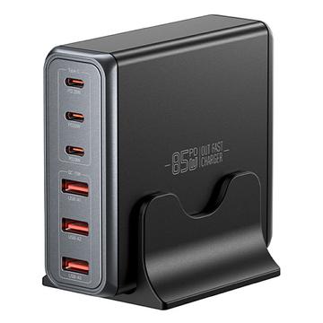 Station de charge Essager 85W à 6 ports GaN - Noir