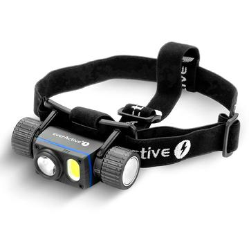 EverActive HL-2000R Force PRO Lampe frontale LED rechargeable - 2000 Lumens, IPX8 - Noir
