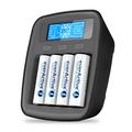 EverActive NC-1000M v2 Ni-MH/Ni-Cd Chargeur de batterie professionnel - 4x AAA/AA
