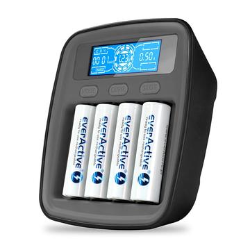EverActive NC-1000M v2 Ni-MH/Ni-Cd Chargeur de batterie professionnel - 4x AAA/AA