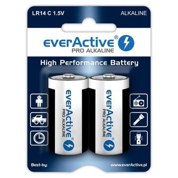 Piles alcalines EverActive Pro LR14/C 8000mAh - 2 Pcs.