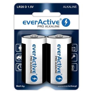 Piles alcalines EverActive Pro LR20/D 17500mAh - 2 Pcs.