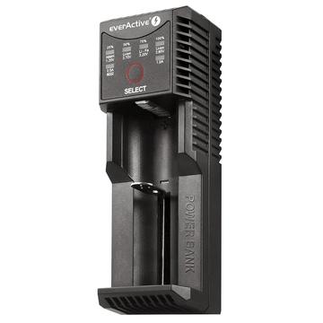 EverActive UC-100C Chargeur de batterie universel USB-C avec fonction de banque d\'énergie - Li-ion/Ni-MH/LiFePO4