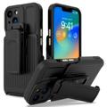 Coque Hybride iPhone 14 Plus avec Clip Ceinture Série Explorer - Noire