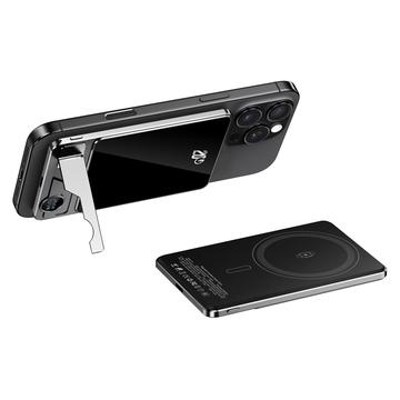 Batterie externe magnétique sans fil ultra-fine F15 10000 mAh avec support - 15W - Grey