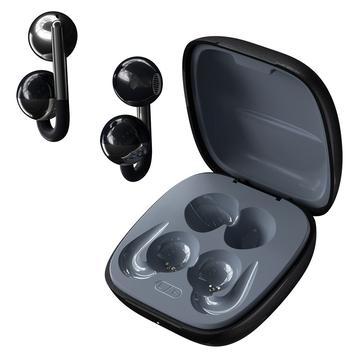 F22 Clip d\'oreille OWS Casque sans fil avec réduction du bruit ENC et Bluetooth 6.0 - Noir