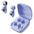 F22 Clip d'oreille OWS Casque sans fil avec réduction du bruit ENC et Bluetooth 6.0 - Violet
