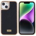 Coque iPhone 14 Plus Revêtue Fierre Shann Galvanisé - Peau de Serpent - Noire