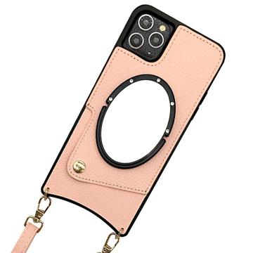 Coque Revêtue Fish Tail pour iPhone 14 Pro avec Miroir - Rose
