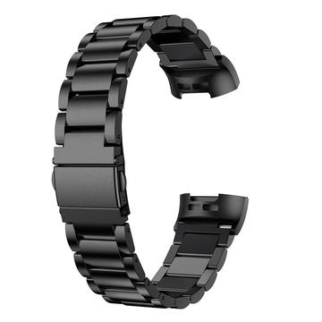Bracelet Fitbit Charge 3/4 en Acier Inoxydable - Noir