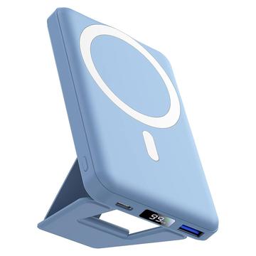 Banque d\'alimentation MagSafe pliable avec affichage LED - 10000mAh - Baby Blue