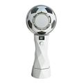 Ventilateur portable de design football - 4000mAh, écran LED, fonction compresse froide - Blanc