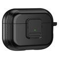 Apple AirPods Pro 2 Casque d'écoute à chargement magnétique Etui TPU Boucle de protection des écouteurs avec mousqueton - Noir