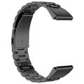 Garmin QuickFit 26mm / Garmin Fenix 7X / 7X Pro / 6X Bracelet acier inoxydable 3 perles - Noir