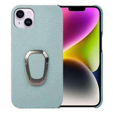 Coque iPhone 14 Plus Revêtue de Cuir avec Support Bague