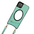 Coque Revêtue Fish Tail pour iPhone 14 Pro Max avec Miroir - Vert