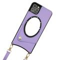 Coque Revêtue Fish Tail pour iPhone 14 Pro Max avec Miroir - Violet