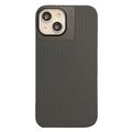 iPhone 15 Plus Coque silicone Stripes Design avec protection de l'objectif - Compatible MagSafe - Noir