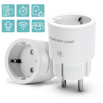 Forever Light FLSP10B Prise intelligente WiFi avec App Control - 240V, 10A