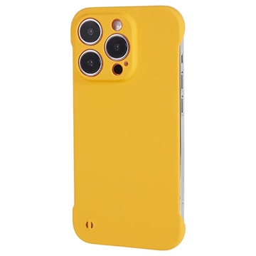 Coque iPhone 14 Pro Max en Plastique Sans Cadre - Jaune