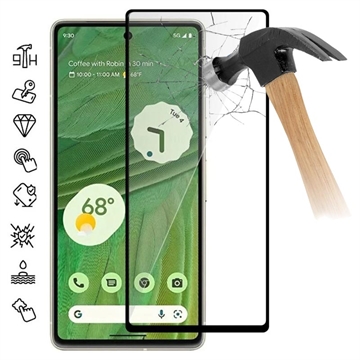 Protecteur d’Écran Google Pixel 7a en Verre Trempé Full Cover - Bord Noir