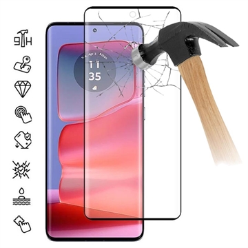 Protecteur d’Écran Motorola Edge 50 Pro/50 Ultra/50 Fusion en Verre Trempé Full Cover - Bord Noir