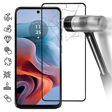 Protecteur d’Écran Motorola Moto G34 en Verre Trempé Full Cover - Bord Noir