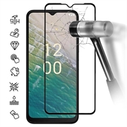 Protecteur d’Écran Nokia C32 en Verre Trempé Full Cover - Bord Noir