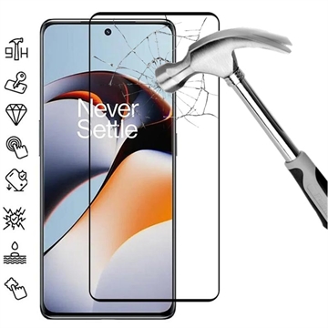 Protecteur d’Écran OnePlus 12R/Ace 3 en Verre Trempé Full Cover - Bord Noir