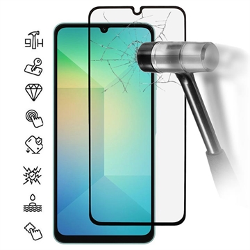 Protecteur d\'écran Samsung Galaxy A07 4G/A06 en verre trempé Couverture complète - 9H - Bord noir