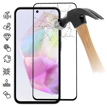 Protecteur d’Écran Samsung Galaxy A35 en Verre Trempé Full Cover - Bord Noir