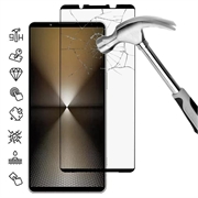 Protecteur d'écran Sony Xperia 1 VII en verre trempé Couverture complète - 9H - Bord noir