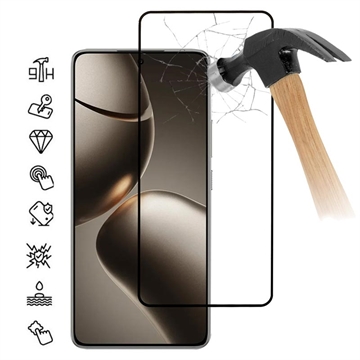 Protecteur d\'écran Xiaomi 15T/15T Pro en verre trempé Couverture complète - 9H - Bord noir