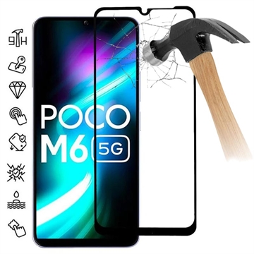 Protecteur d’Écran Xiaomi Poco M6 en Verre Trempé Full Cover - Bord Noir