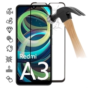 Protecteur d’Écran Xiaomi Redmi A3 en Verre Trempé Full Cover - Bord Noir