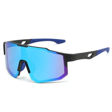 Lunettes de course à monture complète avec verres colorés - Noir / Bleu