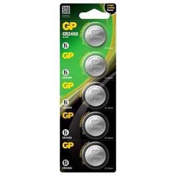 Piles bouton GP Mini CR2450 - 5 pièces