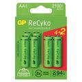 GP ReCyko 2100 Piles AA rechargeables 2100mAh - 6 Pcs.