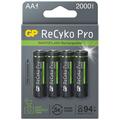 GP ReCyko Pro PhotoFlash Batteries AA rechargeables 2000mAh - 4 Pcs.