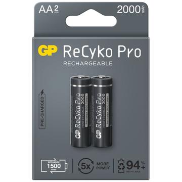 GP ReCyko Pro Piles AA rechargeables 2000mAh