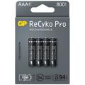 GP ReCyko Pro Piles rechargeables AAA 800mAh - 4 Pcs.