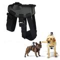 GP197 Sangle thoracique réglable pour harnais pour chien pour caméra d'action - Noir