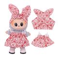 Ensemble robe et bandeau Garden-Party pour mini-figure Labubu 17cm - Coeurs