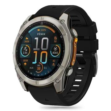 Sangle de ligne en silicone Garmin Fenix 5/6/6 Pro/7/8/E Tech-Protect - 47mm - Noir