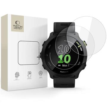 Protecteur d\'écran en verre trempé Garmin Forerunner 55 Tech-Protect Glass Fit+ - 2 Pcs. - Clair