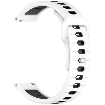 Bracelet Sports Garmin Vivoactive 6 en Silicone Bicolore - Blanc / Noir