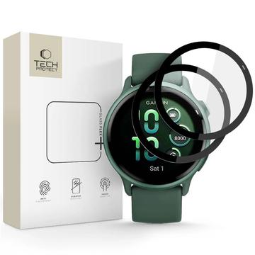 Protecteur d\'écran Garmin Vivoactive 6 Tech-Protect Glass Flex+ Hybrid - 2 Pcs. - Bord noir