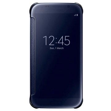 Etui à Rabat Clear View EF-ZG920BB pour Samsung Galaxy S6 - Noir Saphire